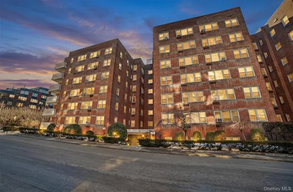 a front view of a building