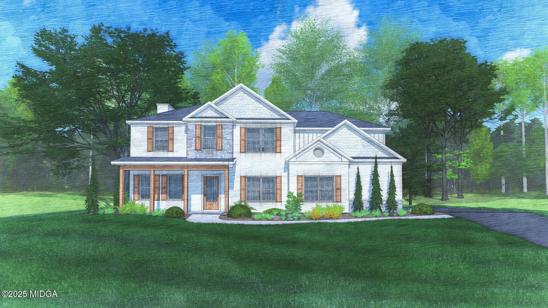 1649 Stokes Store Road, Unit 52 Forsyth, GA 31029 - Photo 1 of 1 a front view of a house with a yard and green space