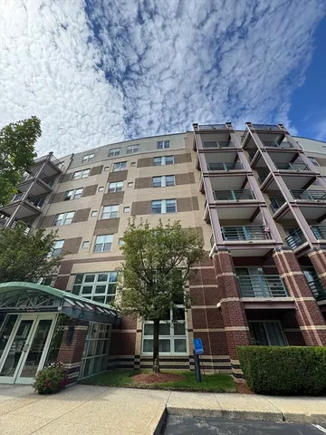 a front view of a building