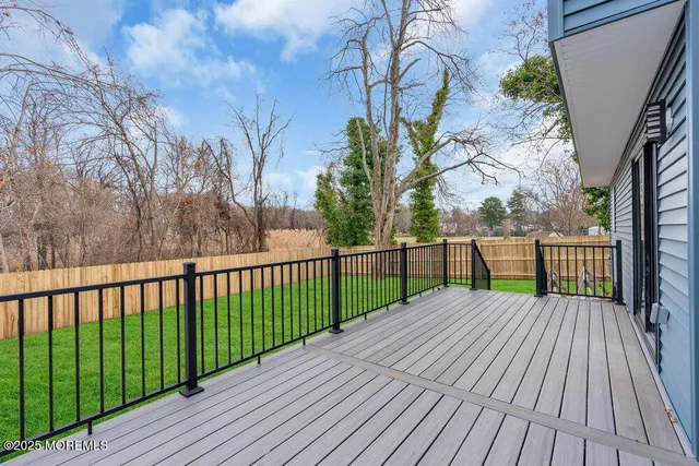 a view of wooden deck