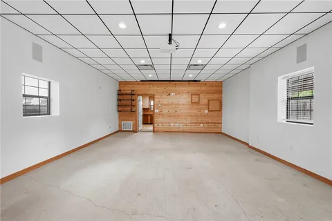 a view of livingroom and garage
