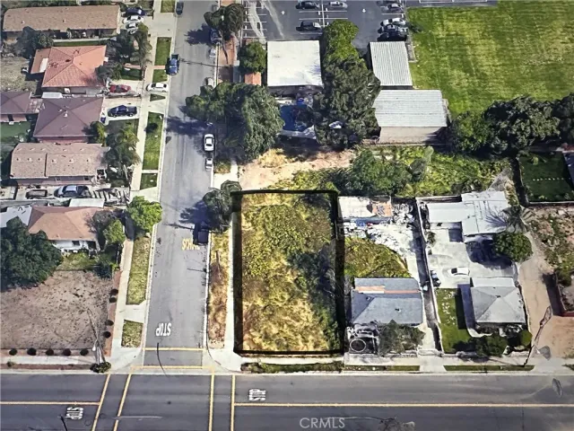 an aerial view of multiple house