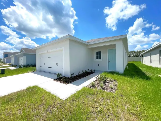 a backyard of a house