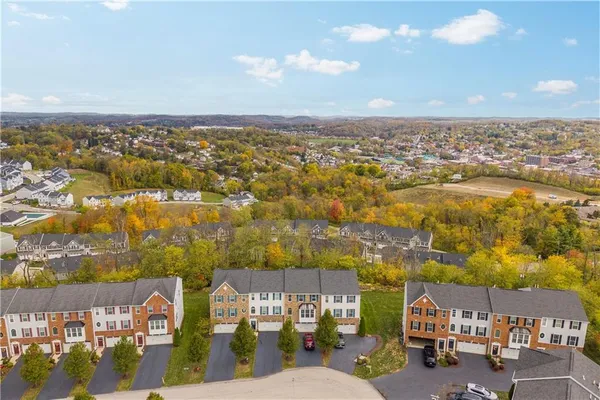 an aerial view of multiple house
