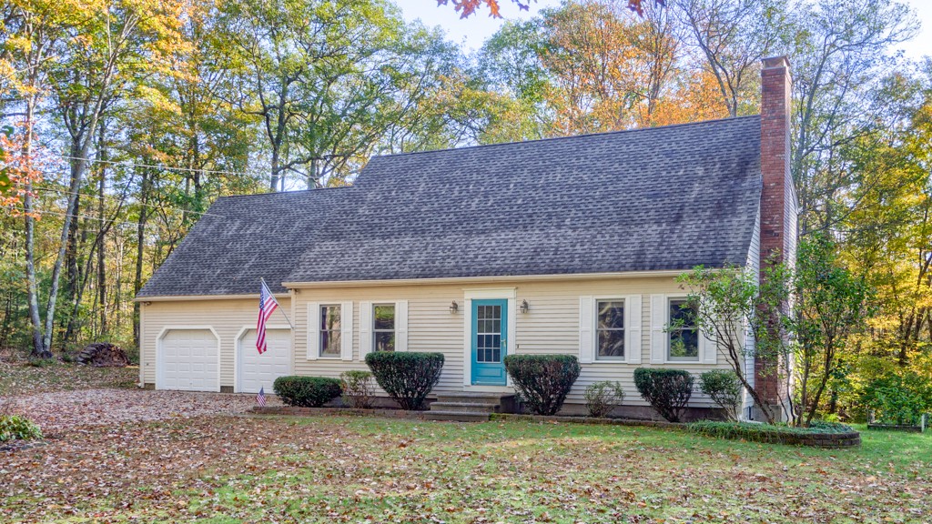 140 Bullard Road Oakham, MA 01068 - Photo 2 of 29 a view of a house with backyard garden and tree