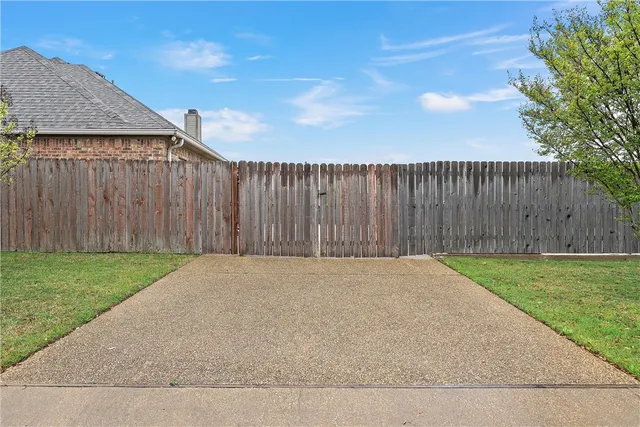 a backyard of a house