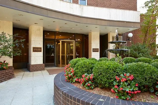 a view of a tall building