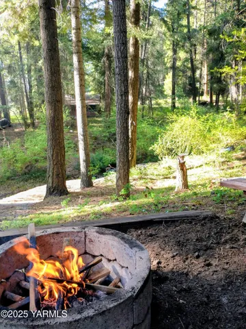 a view of outdoor seating space