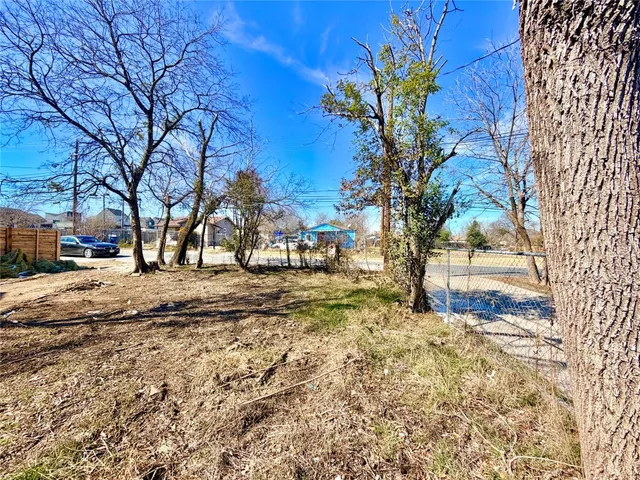 a view of road with snow on the road