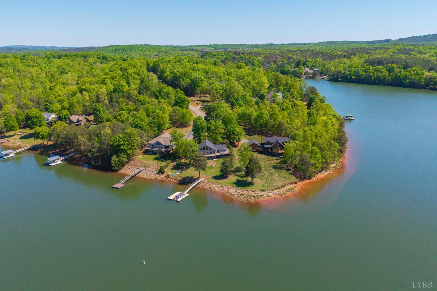 1269 Runaway Bay Road Lynch Station, VA 24571 - Photo 72 of 82 an aerial view of ocean residential house with outdoor space and trees all around