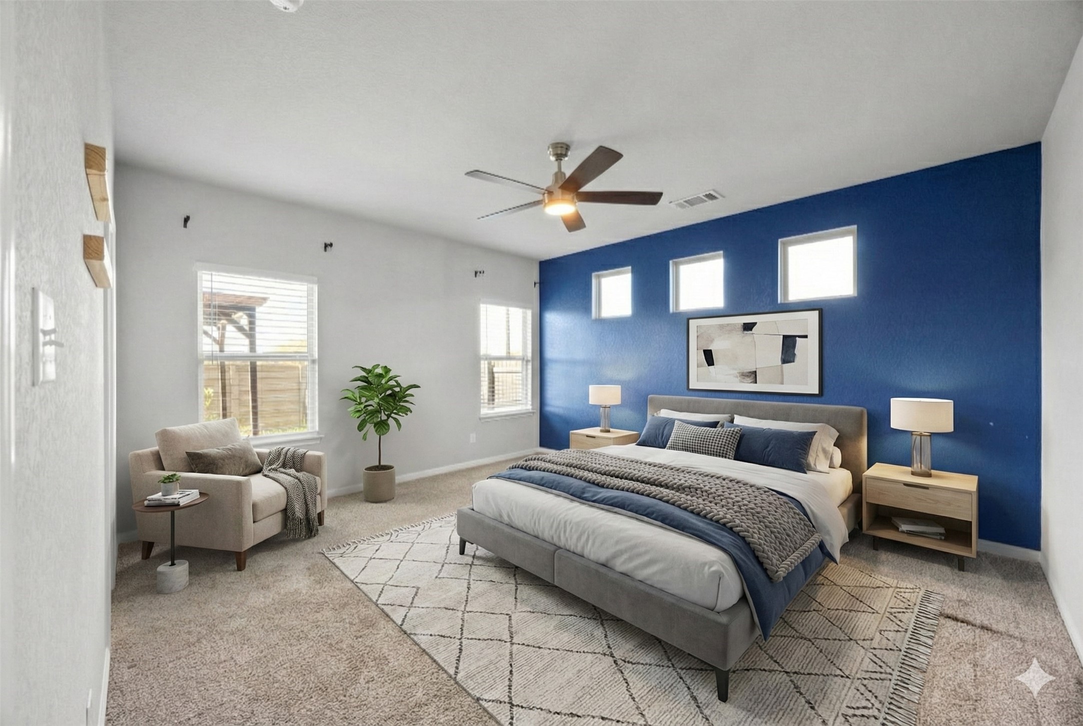 225 Unforgiven Lane Jarrell, TX 76537 - Photo 12 of 30 virtual staging of the bedroom