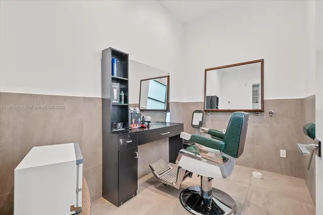 a view of yard with seating area