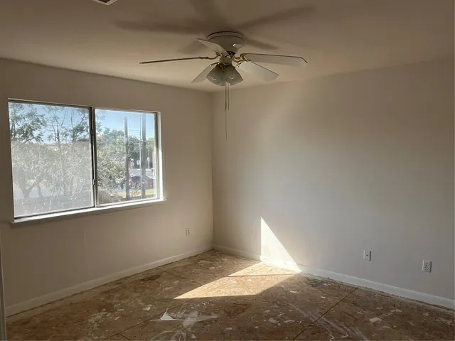 an empty room with a window