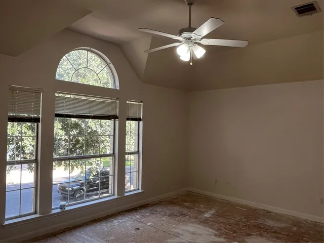 an empty room with a window