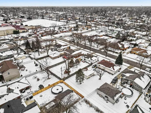 an aerial view of multiple house
