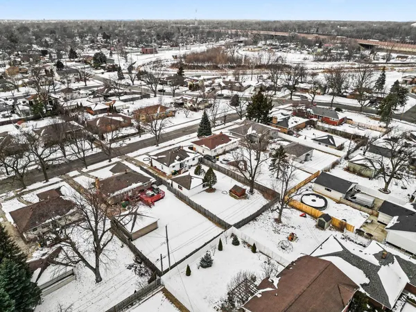 an aerial view of a city