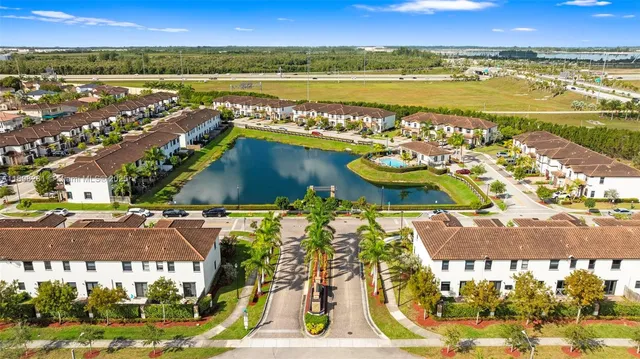 a view of a city with an ocean