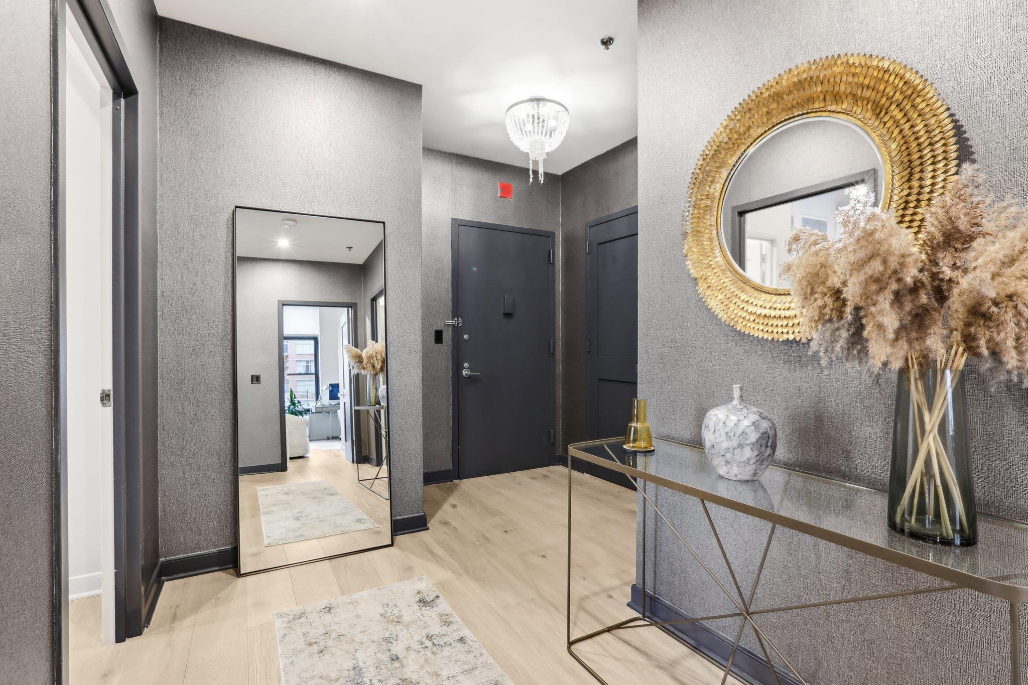 1500 Washington Street, Unit 3D Hoboken, NJ 07030 - Photo 17 of 23 a spacious bathroom with a granite countertop sink and a mirror