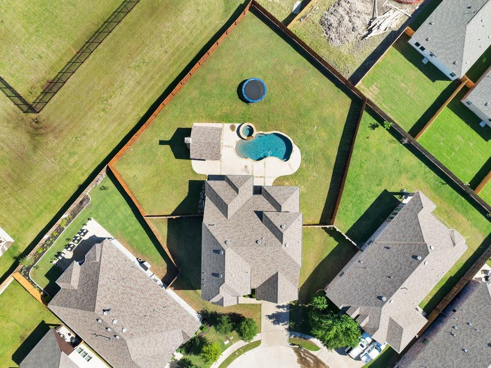 2044 Longbridge Road Forney, TX 75126 - Photo 37 of 40 an aerial view of house with yard