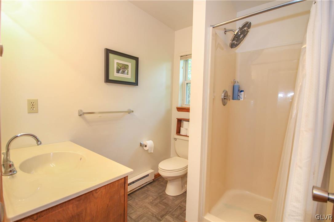4219 Winchester Way Bushkill, PA 18324 - Photo 28 of 49 a bathroom with a sink a toilet and shower