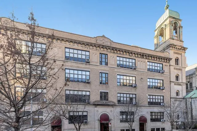 a front view of a building