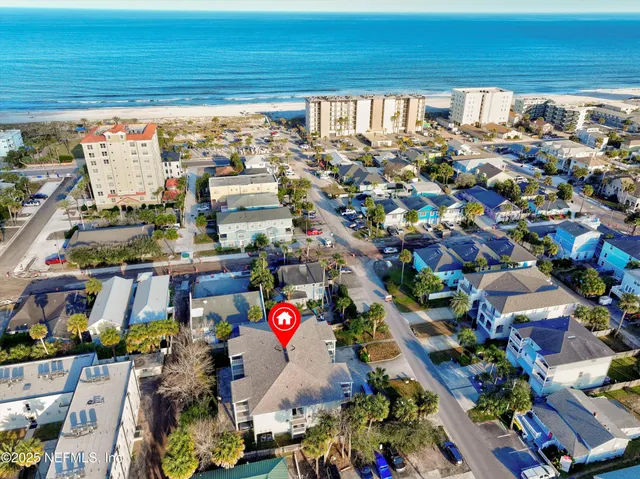 an aerial view of a city