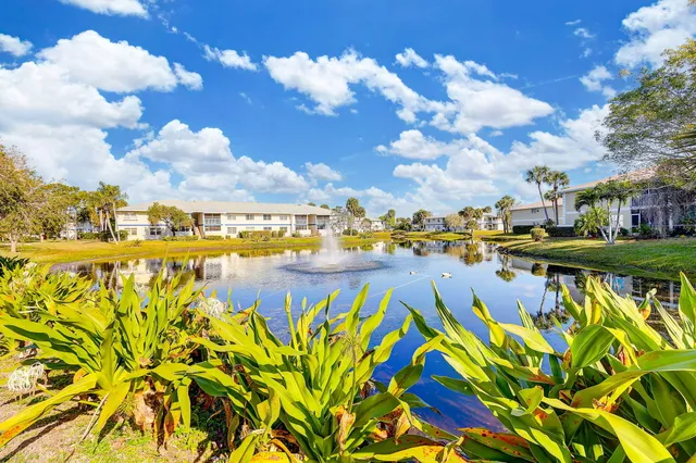 a view of a lake with houses
