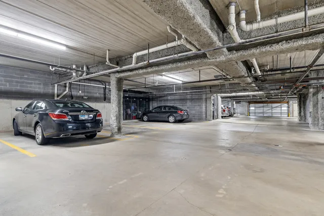 a car parked in garage