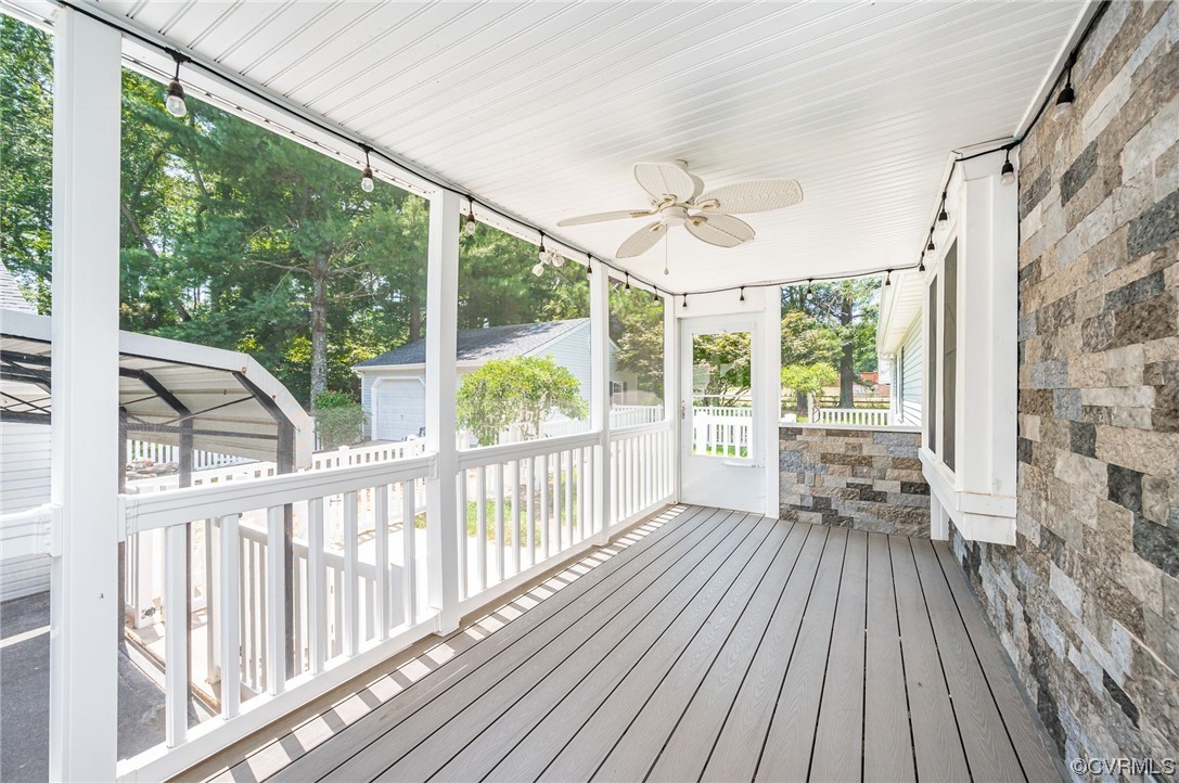 3741 Harrow Drive Chester, VA 23831 - Photo 28 of 37 a view of backyard with a large window and wooden floor