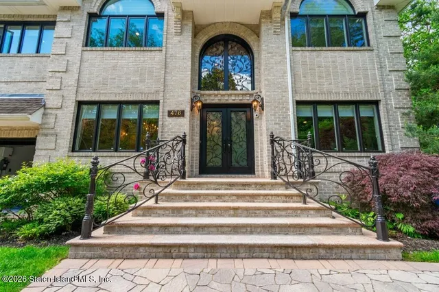 a view of house and front door