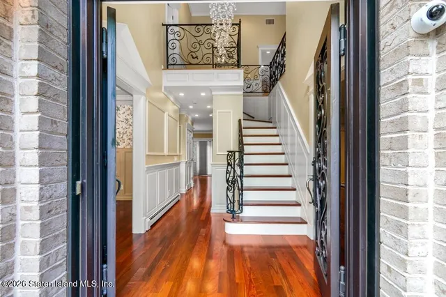 a view of staircase with a potted plant
