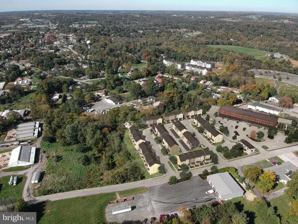 an aerial view of multiple house