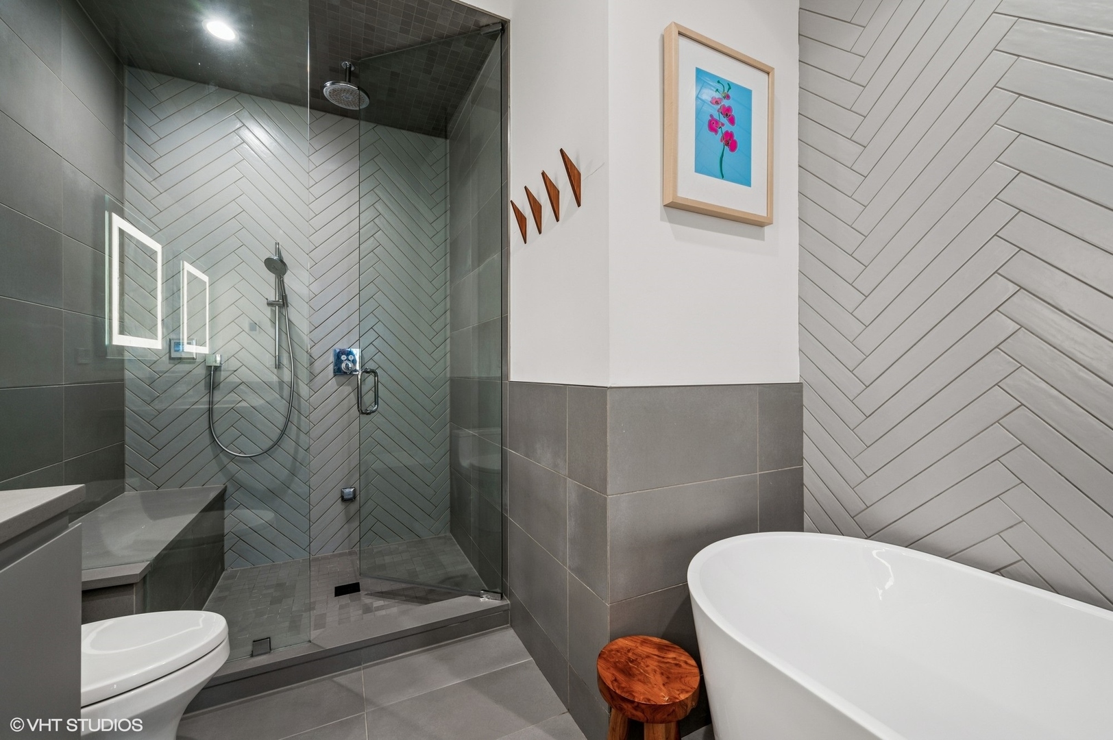 1156 West Ohio Street, Unit 2E Chicago, IL 60642 - Photo 19 of 30 a bathroom with a toilet and a shower