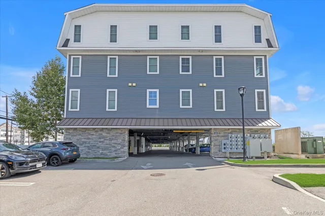 a front view of a building with street