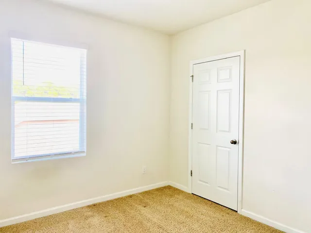 an empty room with a window