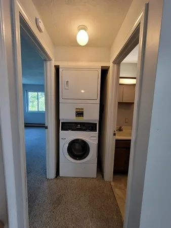 a room that has a washer and dryer