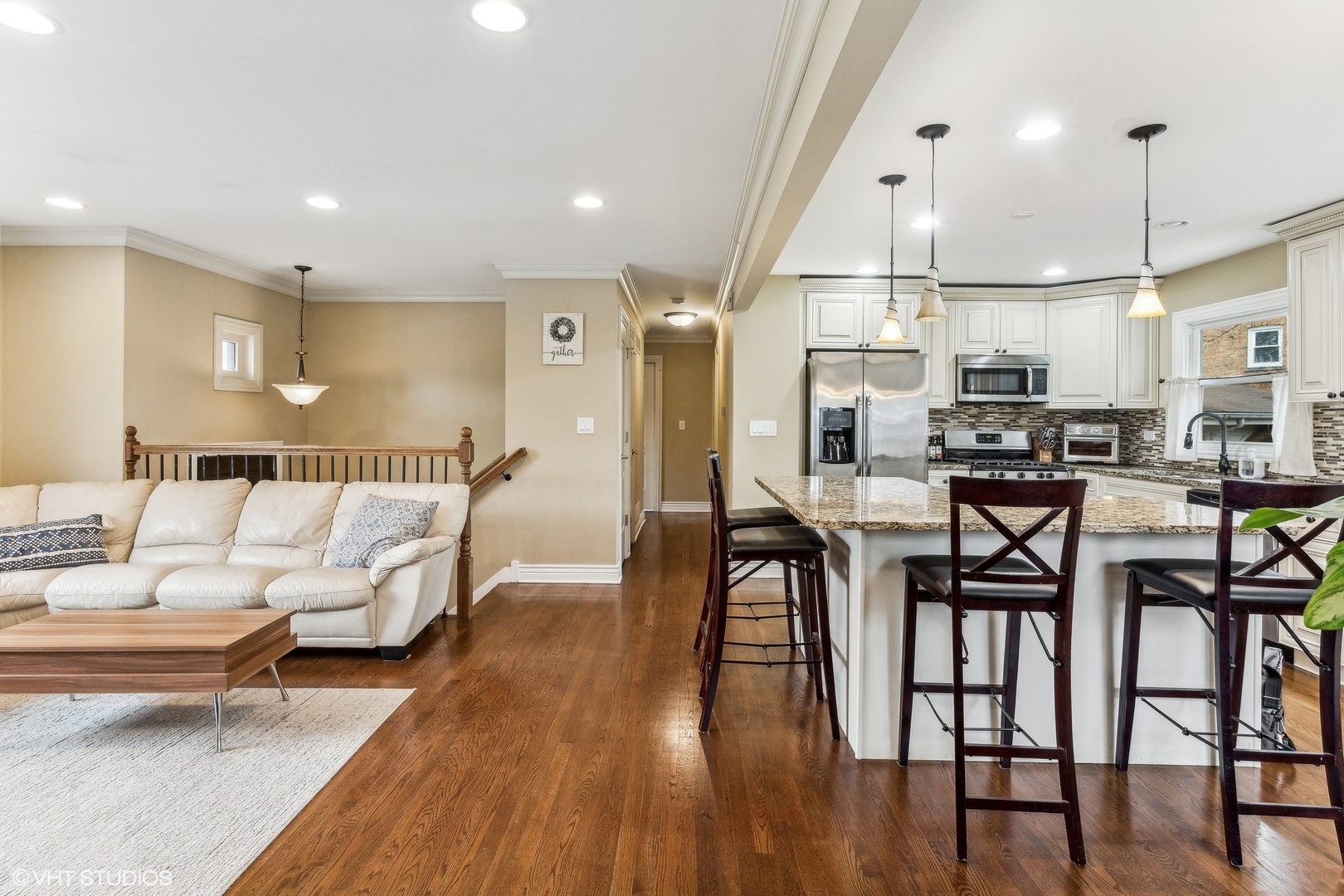 9001 East Prairie Road Evanston, IL 60203 - Photo 4 of 19 a living room with furniture and wooden floor