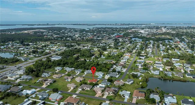 an aerial view of multiple house
