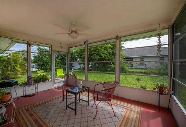 a view of a room with porch and furniture