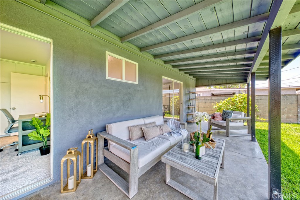 2531 Calmia Road Duarte, CA 91010 - Photo 26 of 30 a balcony with furniture and a potted plant