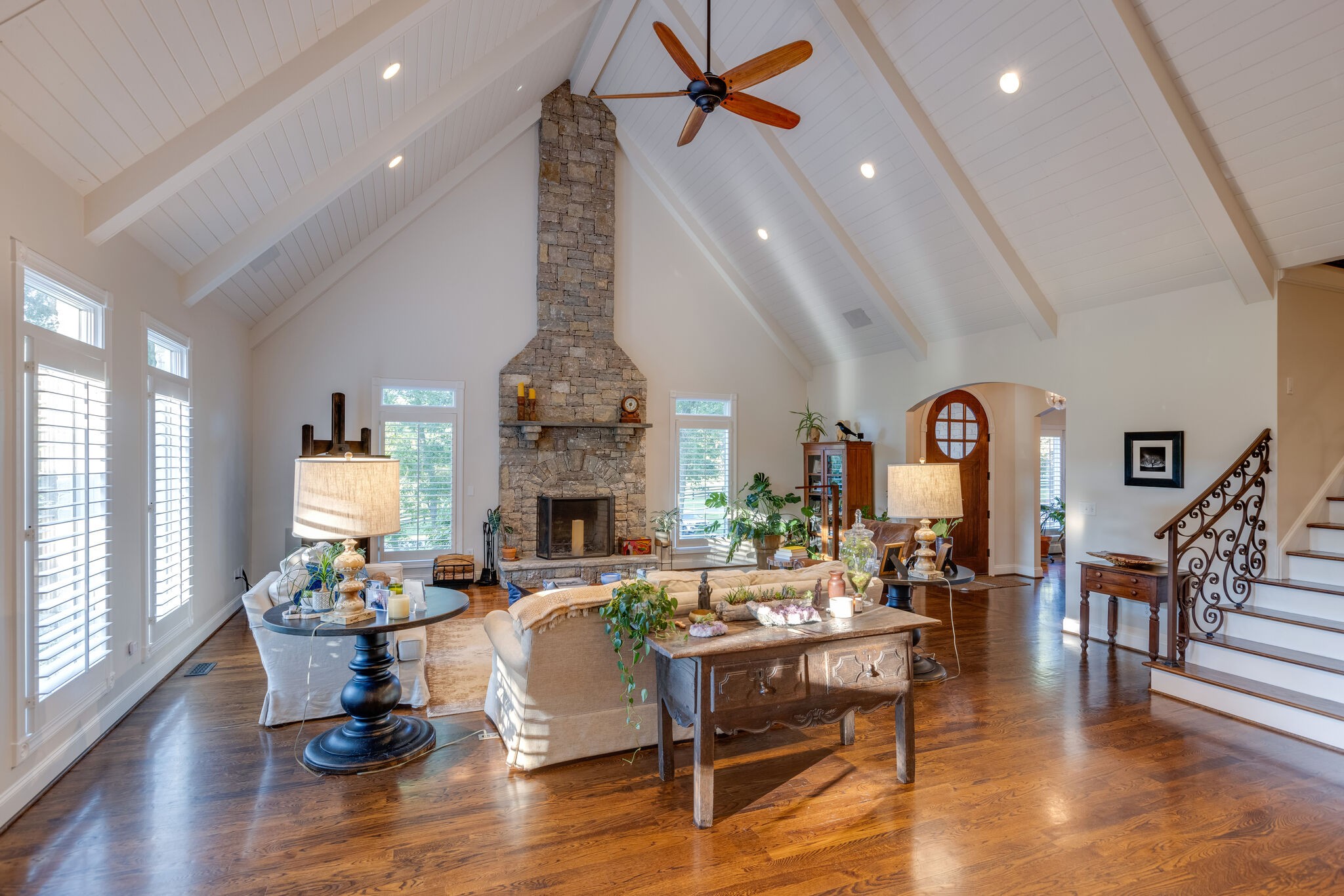 3151 McMillan Road Franklin, TN 37064 - Photo 16 of 46 a living room with fireplace furniture and a wooden floor