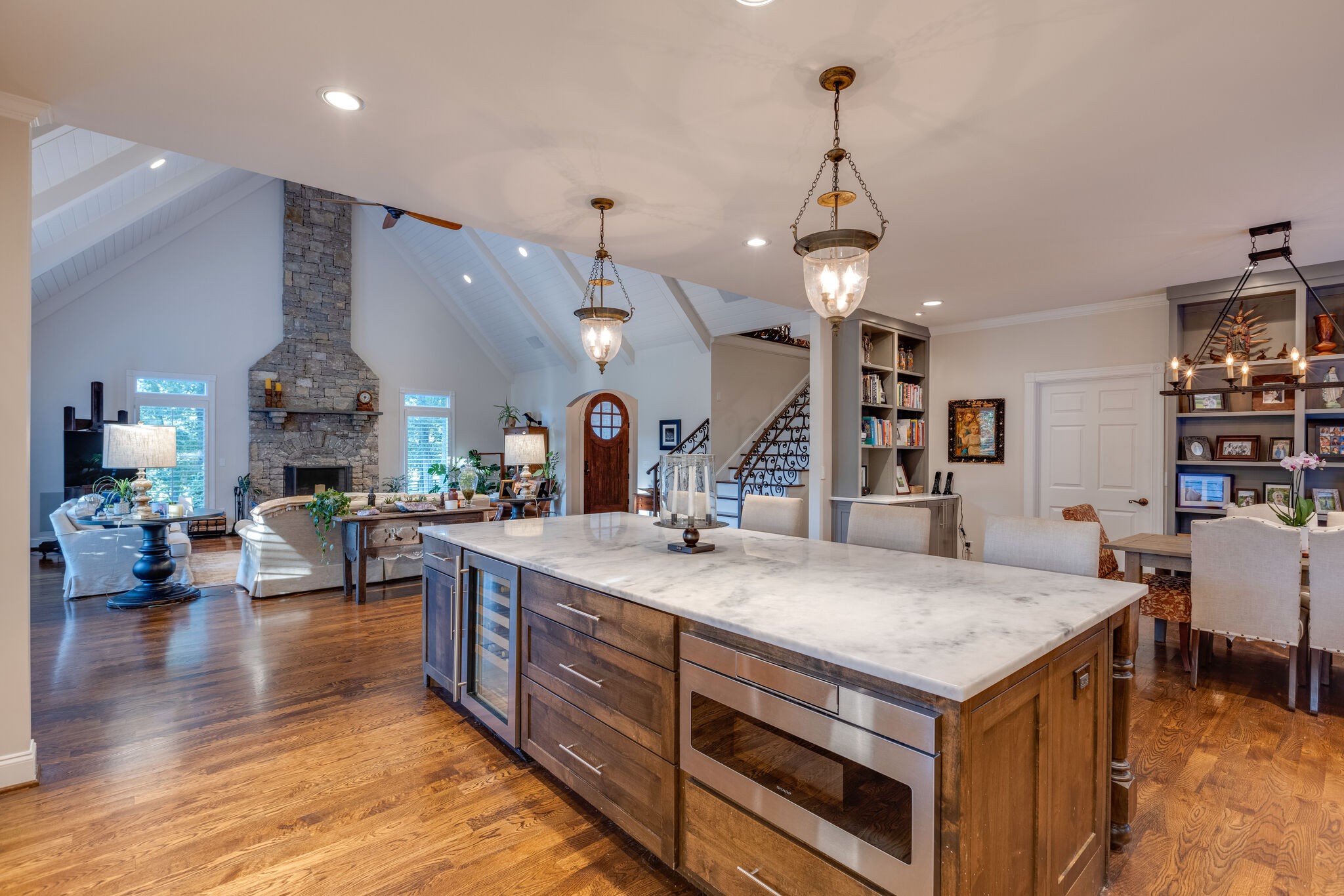 3151 McMillan Road Franklin, TN 37064 - Photo 23 of 46 a view of a kitchen counter top space with furniture and wooden floor