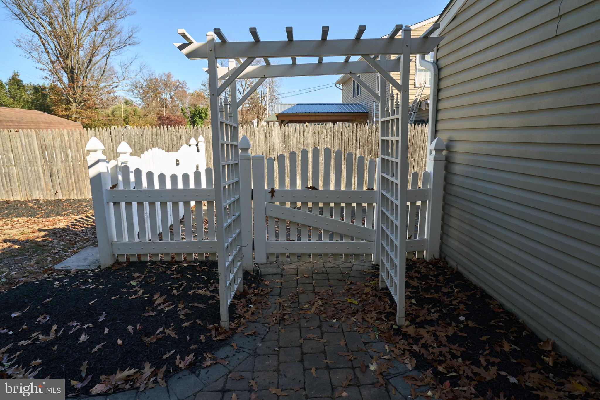 550 Stevens Road Morrisville, PA 19067 - Photo 29 of 43 Rear & Side Gate & Pergola