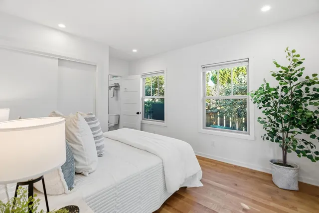 a backyard of a house