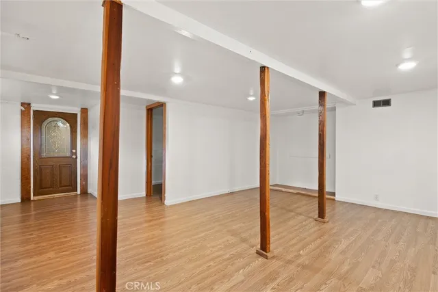 a view of livingroom with wooden floor