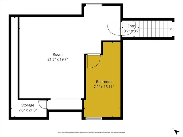 a picture of a bench in front of a door