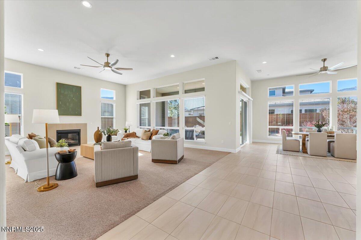9040 Boomtown Garson Road Verdi, NV 89439 - Photo 6 of 35 a living room with furniture large window and a fireplace