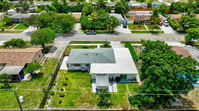 an aerial view of multiple houses