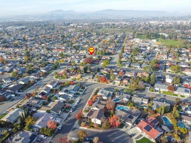 an aerial view of city