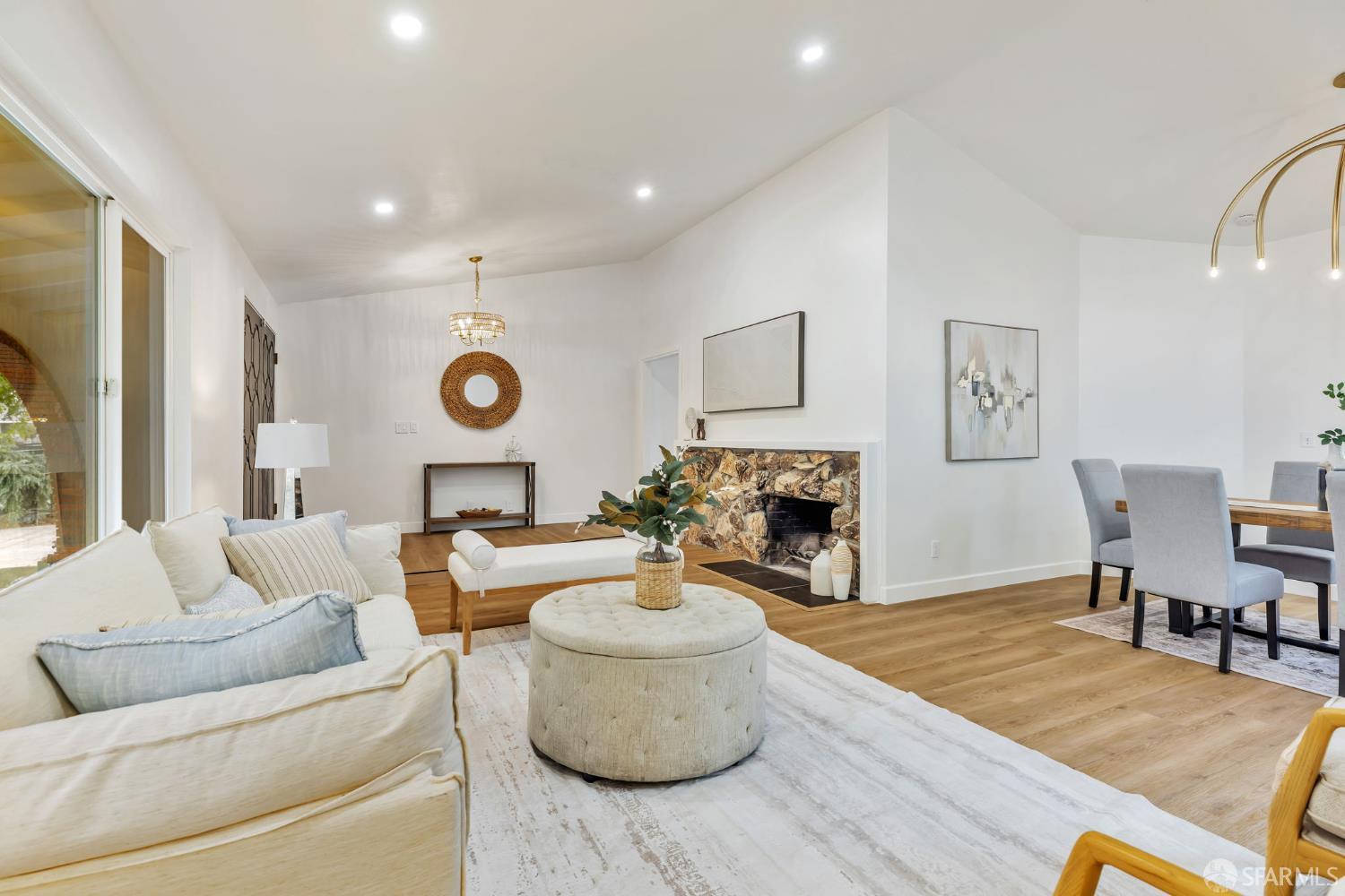 1467 Hudson Way Livermore, CA 94550 - Photo 9 of 48 a living room with furniture and a fireplace